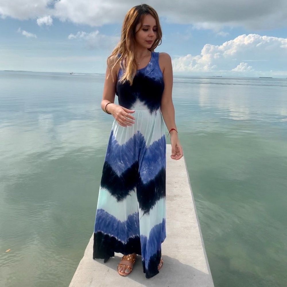 WD-NY Tie Dye Sundress Maxi